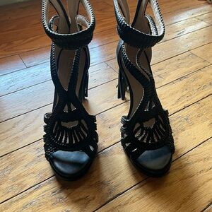 BCBG Paris Black Strappy Heels